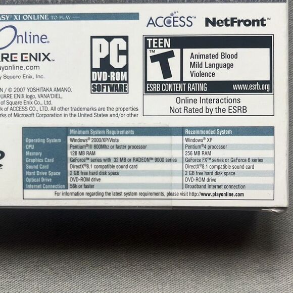 Final Fantasy XI Online Wings of the Goddess Expansion Pack PC Game Untested - Picture 3 of 3